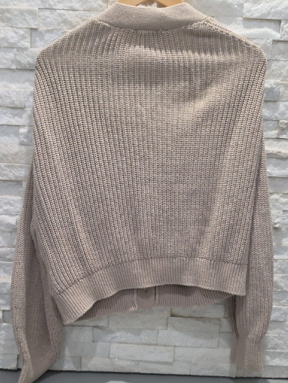 H&M Taupe Ribbed Button-Front Cardigan - Picture 6 of 6